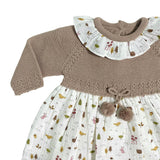 Abito Combinato In Maglia E Tessuto Neonata BABY FASHION 526.6A
