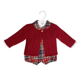 3-teiliges warmes Baumwollset mit Latzhose für Neugeborene BABY FASHION 5333