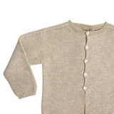 Cardigan Girocollo Lavorato In Maglia In Cotone Biologico Neonato/a WEDOBLE 03308C