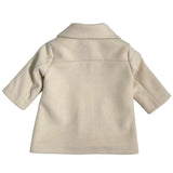 Ausgestellter Stoffmantel mit Kragen für Neugeborene ISABEL F537