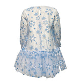 Abito Elegante Manica Lunga In Felpa E Tulle Con Fiocchi Di Neve Bambina DAGA 9429