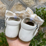 Scarpe Primi Passi Modello Ballerina Con Fiocco In Pelle Neonata RIZITOS B3511