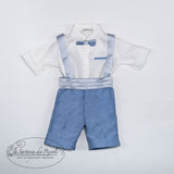 Completo Elegante Con Bermuda In Shantung Neonato LA SARTORIA DEI PICCOLI L1025