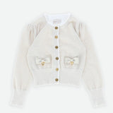 Cardigan In Caldo Cotone Con Fiocchi Bambina ANGEL'S FACE NICOLETTE