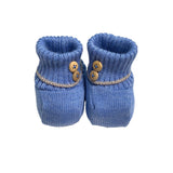 Calzini Scarpetta In Lana 100% Con Bottoncini Neonato BIMBALO' 6786