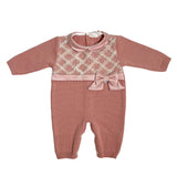 Tutina Intera In Lana 100% Con Tulle E Fiocco Neonata NINNAOH I23301TF