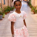 Completo Elegante Con Fiori 3D Bambina ANGEL'S FACE ROSESSET
