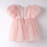 Abito Elegante Mezza Manica In Organza Bambina SARABANDA 8261