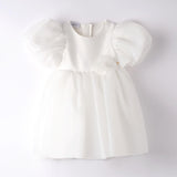 Abito Elegante Mezza Manica In Organza Neonata SARABANDA 8261