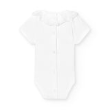 Body Mezza Manica In Cotone Collo Volant Neonata BABIDU 1198