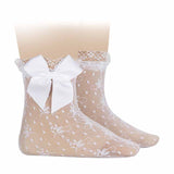 Short Elegant Micro Fiber Socks With Bow Child CONDOR 501