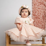 Abito Elegante Mezza Manica In Pizzo San Gallo Neonata PETIT 2016049