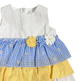 Completo 2 Pezzi Giro Manica Con Culotte Con Balze In Cotone Neonata NINNAOH E2232