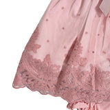 Abito In Tulle Smanicato Con Culotte Rosa Antico Bambina Valentina Bebes KTM10