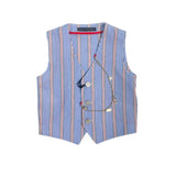 Striped Cotton Waistcoat for Newborn Daniele Alessandrini 1295B0389