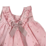 Abito In Tulle Smanicato Con Culotte Rosa Antico Bambina Valentina Bebes KTM10