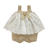 Ärmelloses Kleid mit Spitzenculotte San Gallo Baby Girl LA SARTORIA DEI PICCOLI LPB102