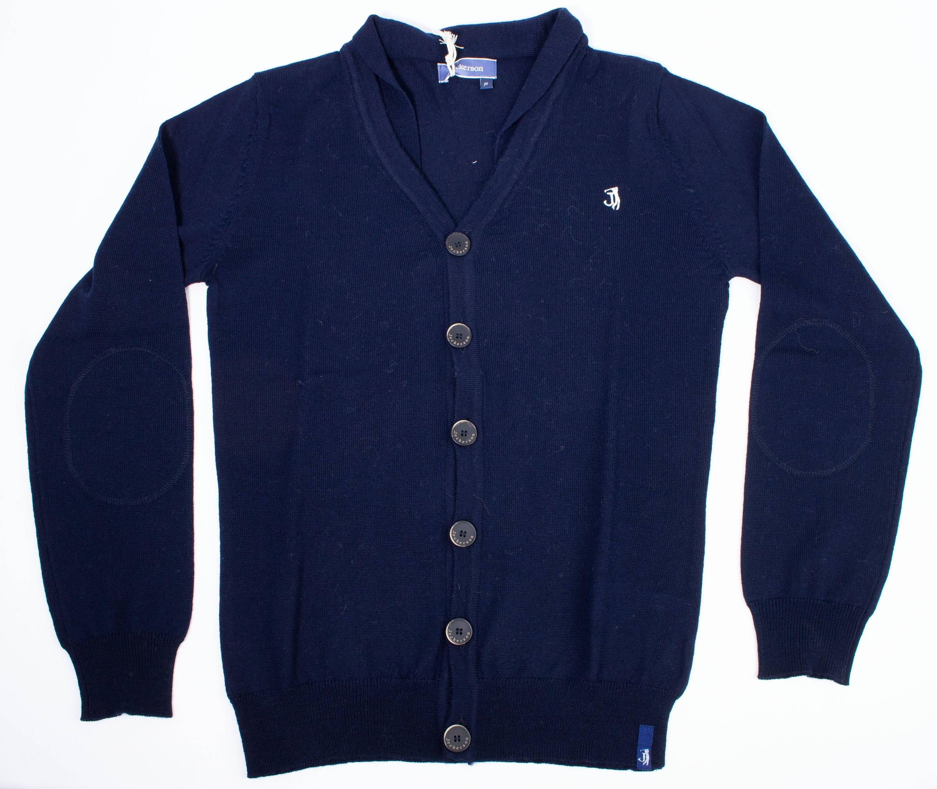 Cardigan in Misto Lana con Collo Smoking Bambino Jeckerson 7UWA43 - JECKERSON - LuxuryKids