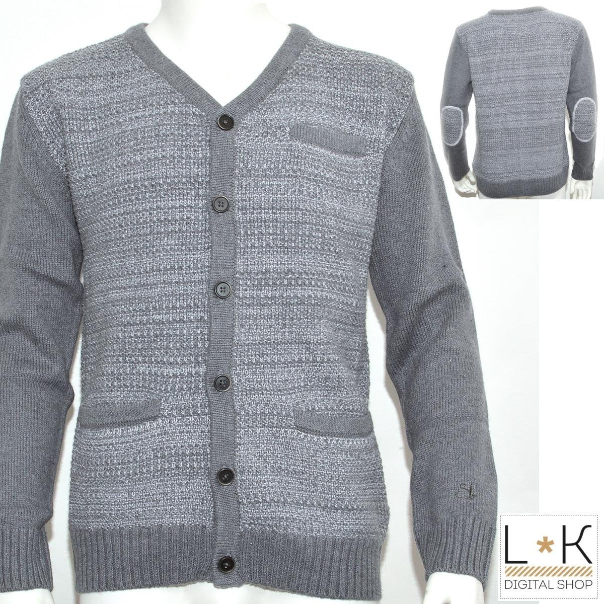 Cardigan in Misto Lana Grigio Bambino Sarabanda L301 - SARABANDA - LuxuryKids