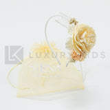 Cerchietto Con Fiore Grande E Nebbiolina Avorio Bambina SIENA 7328 - SIENA - LuxuryKids