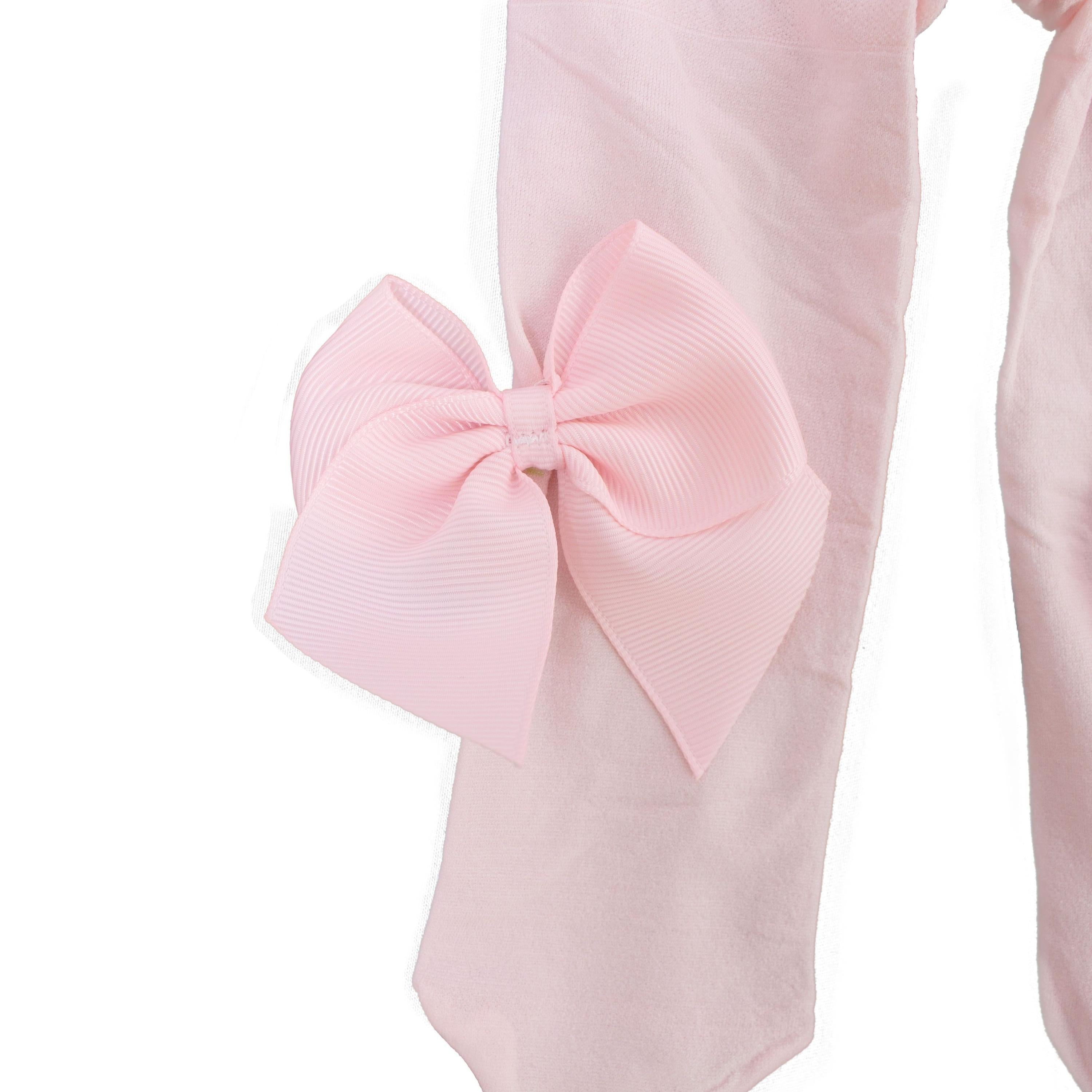 Collant In Microfibra Con Fiocco Rosa Neonata CARLOMAGNO 1023 - CARLOMAGNO - LuxuryKids