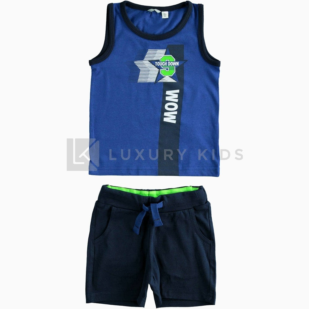 Completino Pratico Smanicato In Cotone Per Bambino Sarabanda J730 - SARABANDA - LuxuryKids