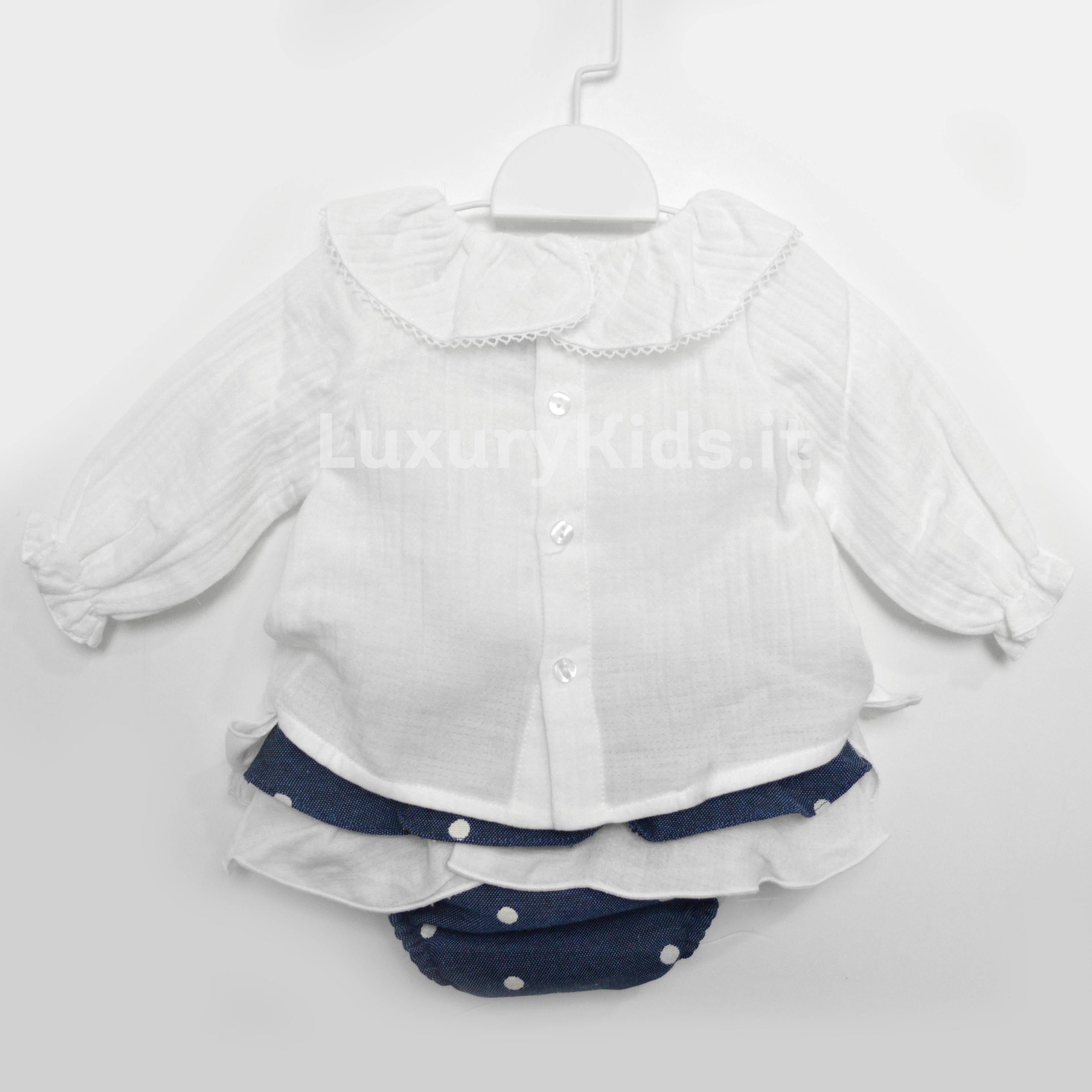Completo  con culotte Neonata Bianco FINA EJERIQUE O18A1214 - Fina Ejerique - LuxuryKids