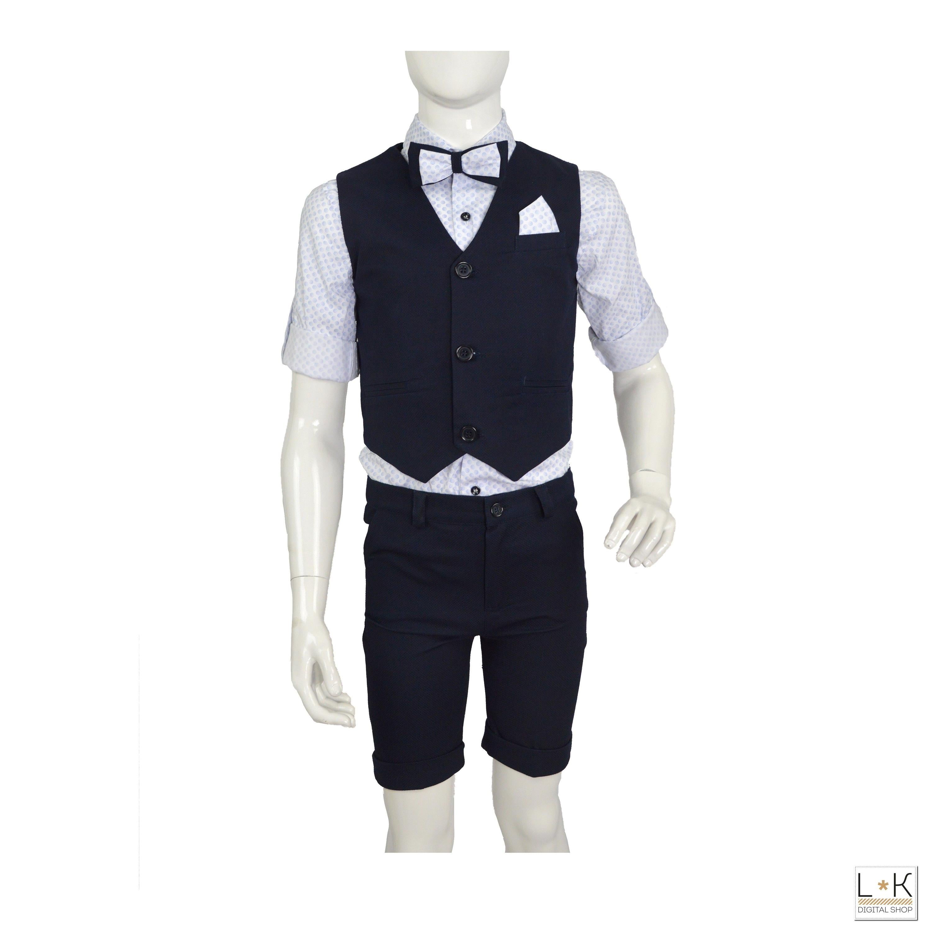 Completo 4 Pezzi Elegante Bambino Blu Bufi M10065Y1 - BUFI - LuxuryKids
