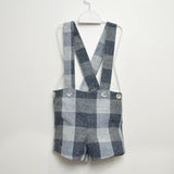 Completo Bermuda con bretelle e Cardigan Blu Per Bambino Paloma de la O EI8BM1 - PALOMA DE LA O - LuxuryKids