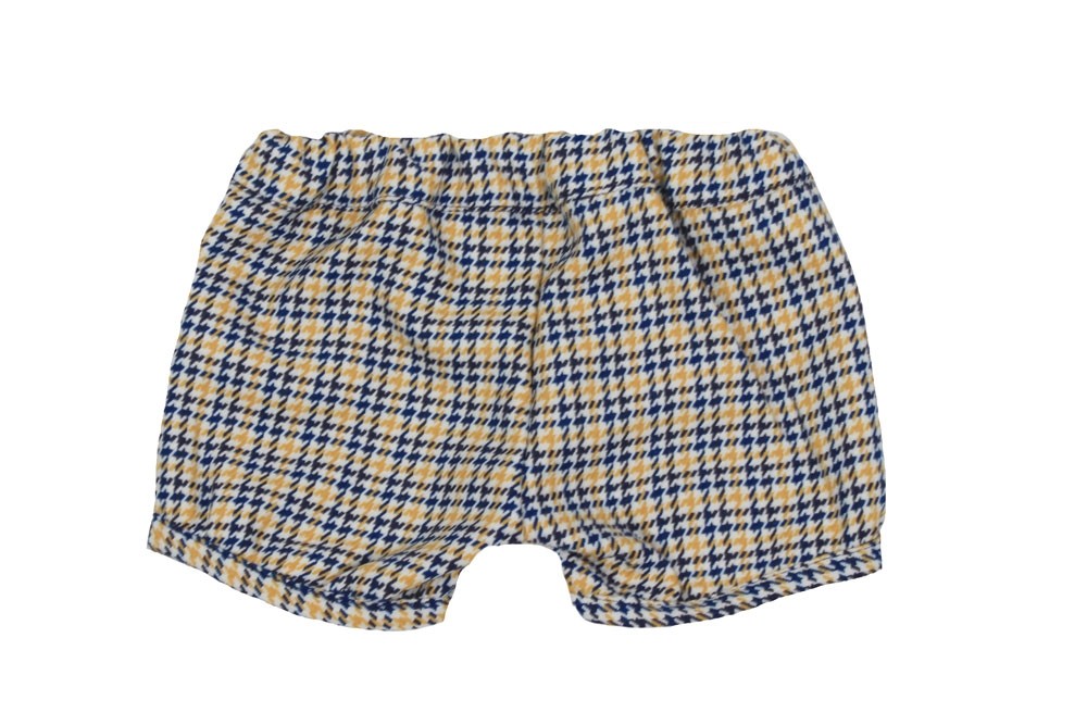 Completo Caldo Cotone Maglia con Shorts Panna Pie de Poul Senape Blu Neonata Dr Kids 339 - DR.KID - LuxuryKids