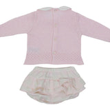 Completo Maglioncino Lana e Cashmire con Culotte Rosa Neonata Dr Kids 127 - DR.KID - LuxuryKids