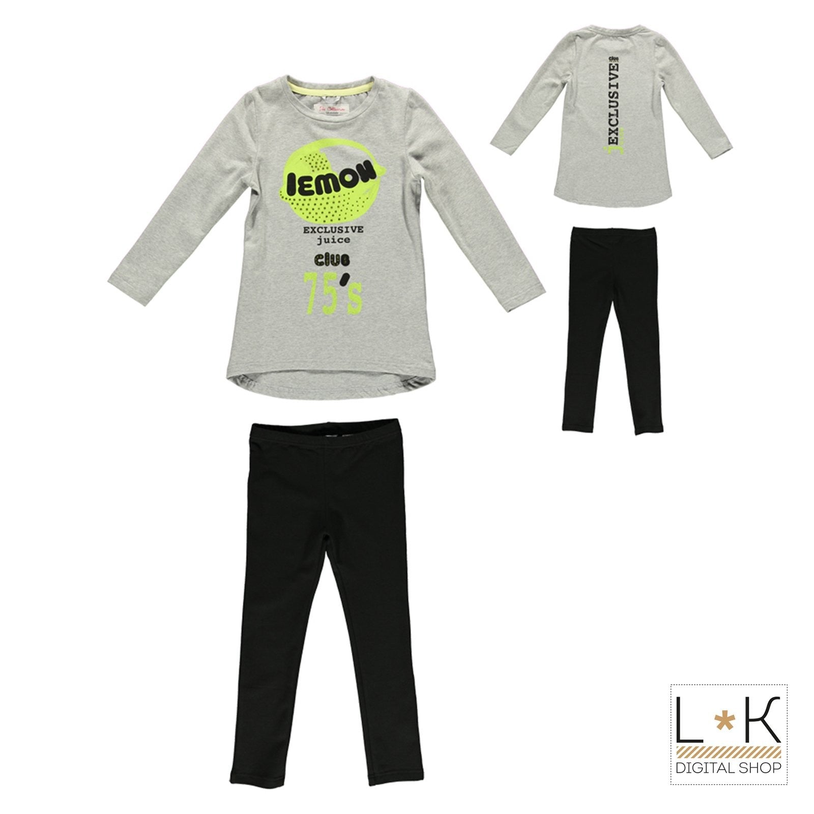 Completo Maxi Maglia con Leggins Bambina Sarabanda I858 - SARABANDA - LuxuryKids