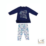 Completo Maxi Maglia con Leggins Neonata Sarabanda Q893 - SARABANDA - LuxuryKids