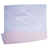 Coperta Imbottita Sfoderabile Con Pizzo San Gallo in Lino Rosa Neonata TETO E TATTA CI4560 - TETO E TATTA - LuxuryKids