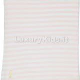 Coperta in Filo a Righe Corredino Nascita Neonata Rosa Chua MTRI - CHUA - LuxuryKids