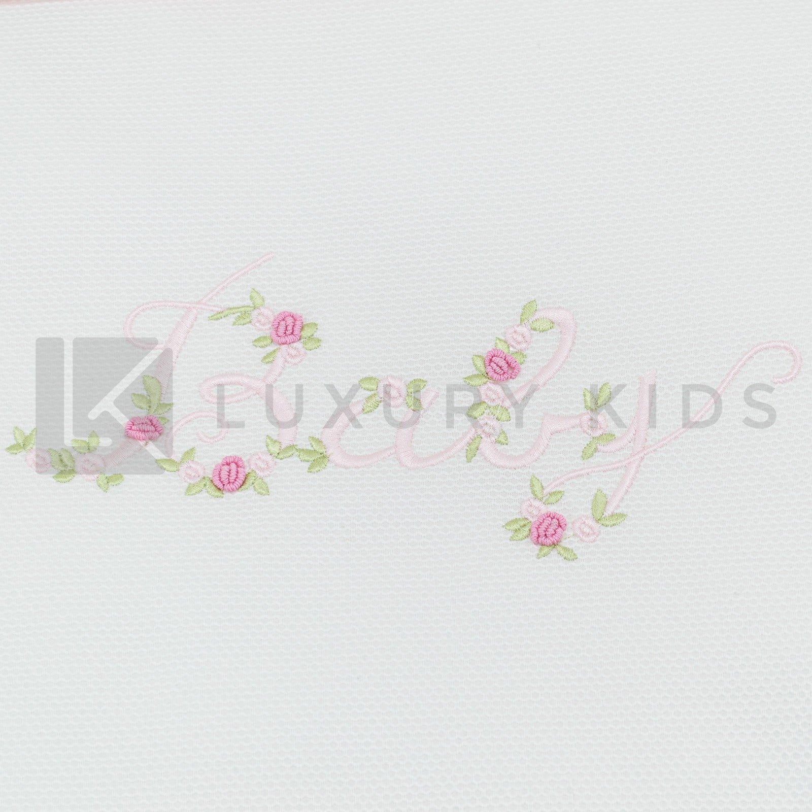 Copertina Imbottita Sfoderabile In Piquet Con Bordatura In Raso Rosa Neonata La Sartoria Dei Piccoli LC760 - LA SARTORIA DEI PICCOLI - LuxuryKids