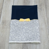 Copertina In Cotone Bianco-Blu Margherite Neonata Teto E Tatta CO210 - TETO E TATTA - LuxuryKids