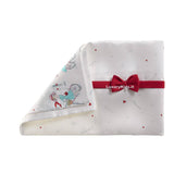 Copertina In Raso Bianco e Rosso Con Stampa Neonata Ninnaoh E19COP19I - NINNAOH - LuxuryKids