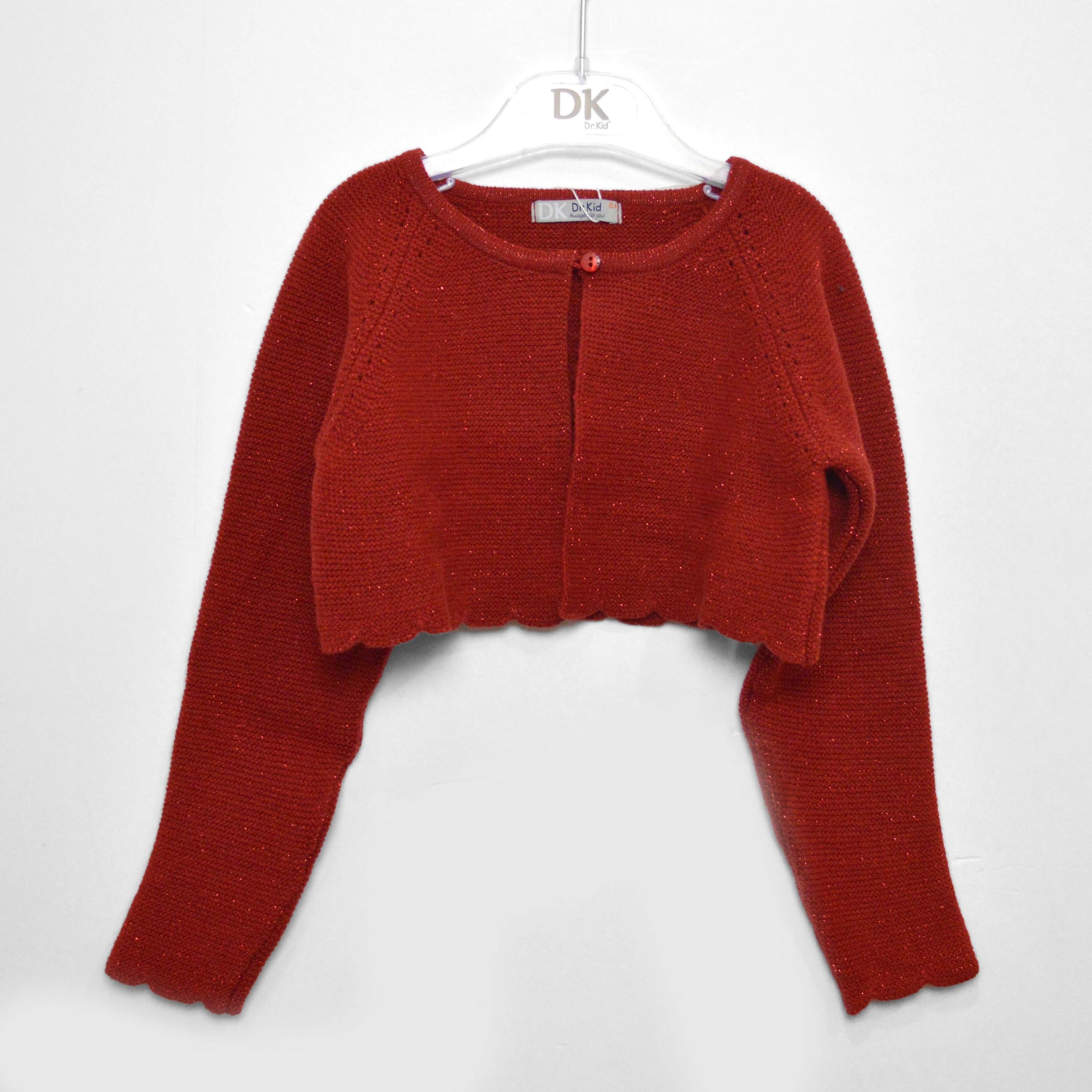 Coprispalle Bordeaux in Misto Lana Laminato in Rosso Per Bambina Dr.Kids 482 - DR.KID - LuxuryKids