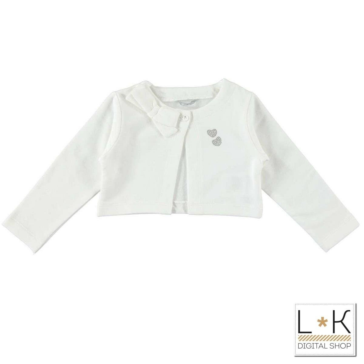 Coprispalle in Caldo Cotone Bianco Neonata Sarabanda T212W-00 - SARABANDA - LuxuryKids