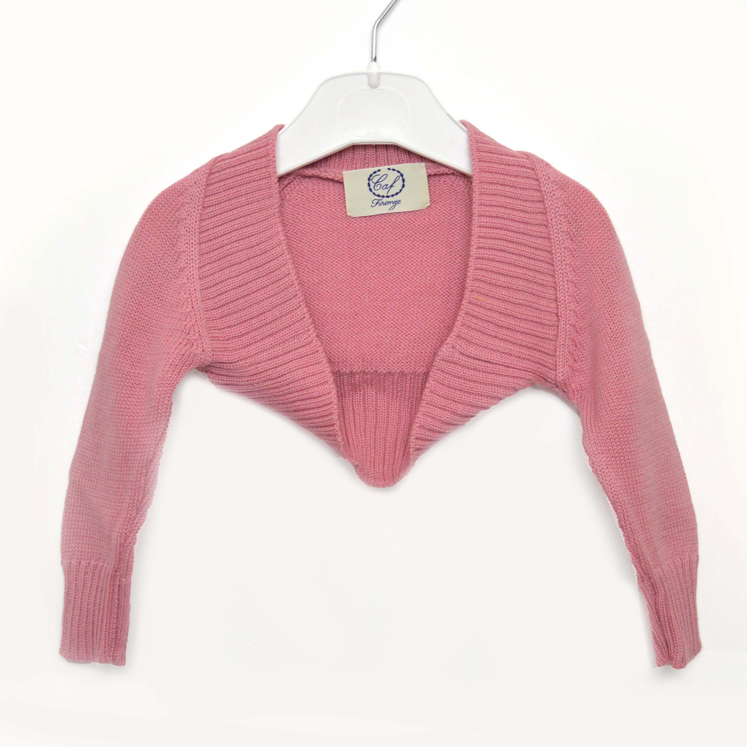 Coprispalle in Lana Rosa in Tinta Unita Neonata Caf 700 - CAF - LuxuryKids