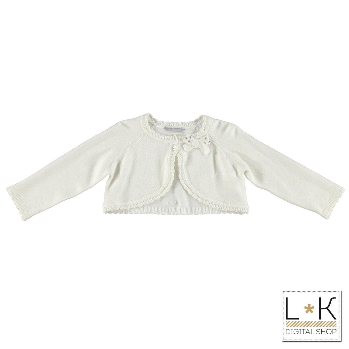 Coprispalle in Misto Lana Panna Bambina Sarabanda T254 - SARABANDA - LuxuryKids