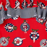 Costume Intero Con Volant Rosso Con Stampa Bambina MAYORAL 3745 - MAYORAL - LuxuryKids