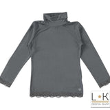 Dolcevita Lupetto Con Pizzo Bambina SARABANDA T428 - SARABANDA - LuxuryKids