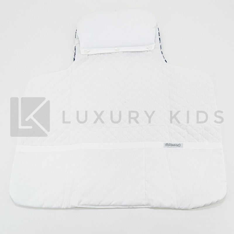 Fasciatoio Blu E Bianco Con Cagnolino Neonato LA SARTORIA DEI PICCOLI LF753 - LA SARTORIA DEI PICCOLI - LuxuryKids