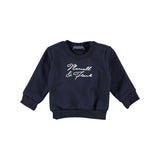 Felpa Caldo Cotone con Logo Blu Bambino Manuell&Frank MF8004N - MANUELL&FRANK - LuxuryKids
