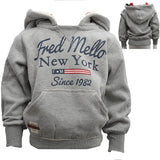 Felpa Chiusa con Cappuccio Grigio Bambino Fred Mello 12573 - FRED MELLO - LuxuryKids