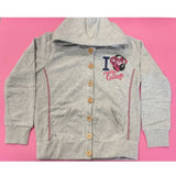 Felpa con Cappuccio Bambina Grigio Sarabanda F400 - SARABANDA - LuxuryKids