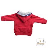 Felpa con Cappuccio in Caldo Cotone Fucsia con Stampa Neonata Sarabanda D208 - SARABANDA - LuxuryKids