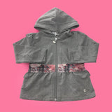 Felpa con Cappuccio in Caldo Cotone Grigio Neonata Fun&Fun FUNNST3501 - FUN&FUN - LuxuryKids